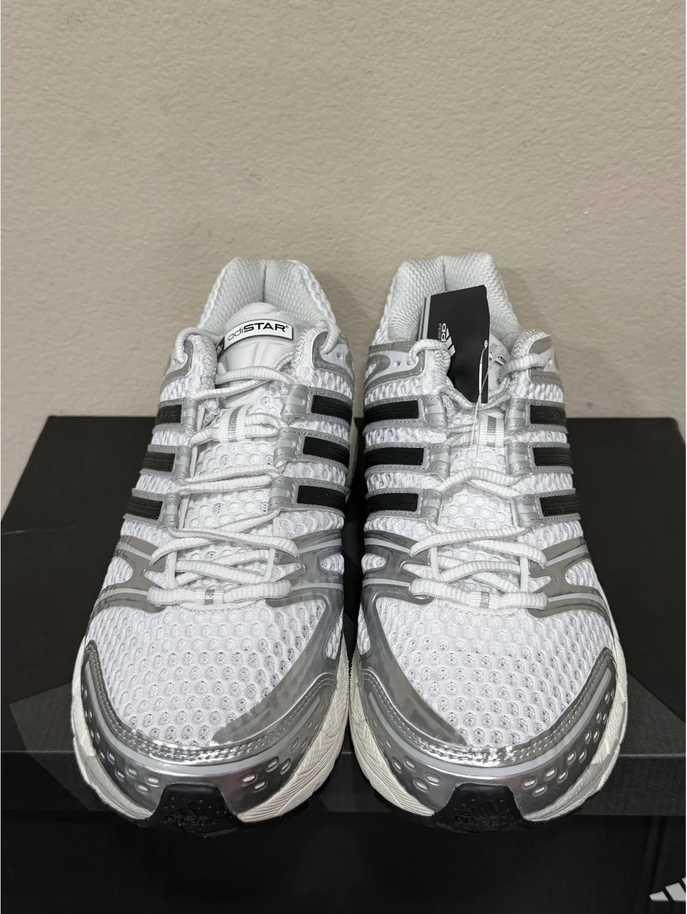 Size 10.5 - Adidas Adistar Control 5 “Silver Metallic Grey One Core Black”